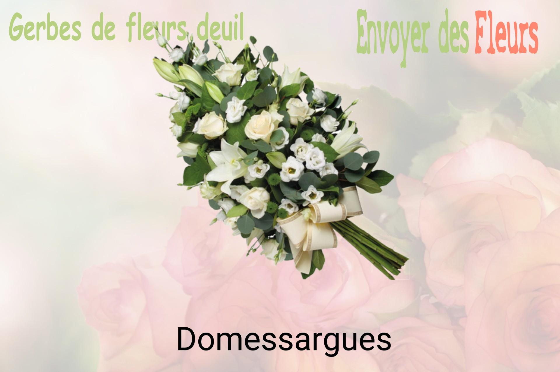 Gerbe de fleurs de deuil livrée à Domessargues